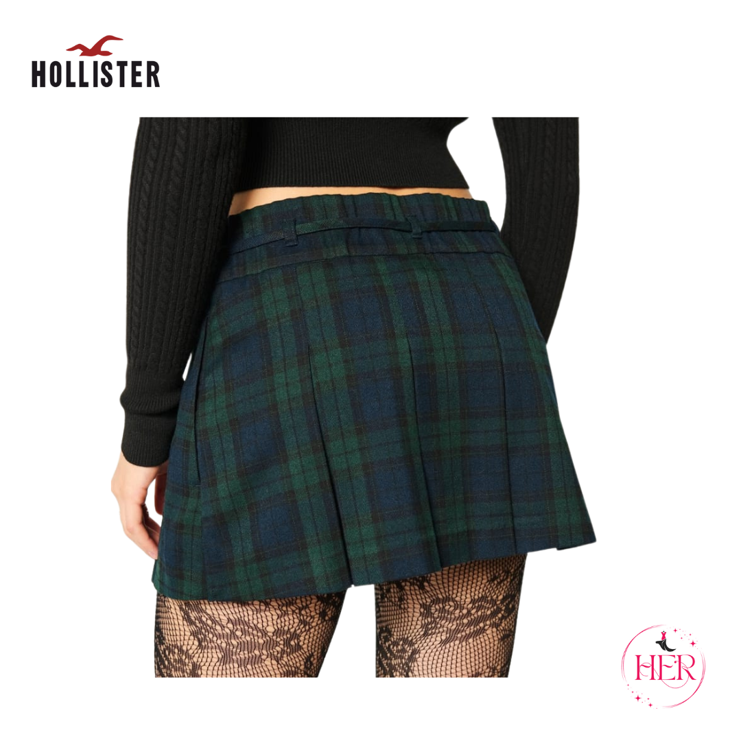 Hollister Mid-Rise Pleated Mini Skort