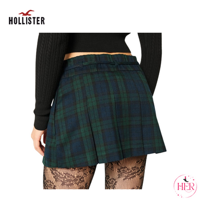 Hollister Mid-Rise Pleated Mini Skort