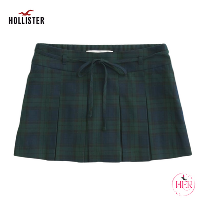 Hollister Mid-Rise Pleated Mini Skort