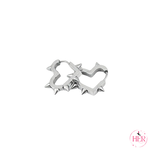 Earring - Rivet Love Heart
